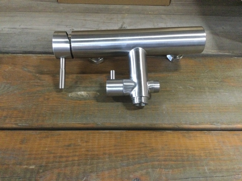 4x Douche mengkraan + S koppeling en afwerkrozet, chroom