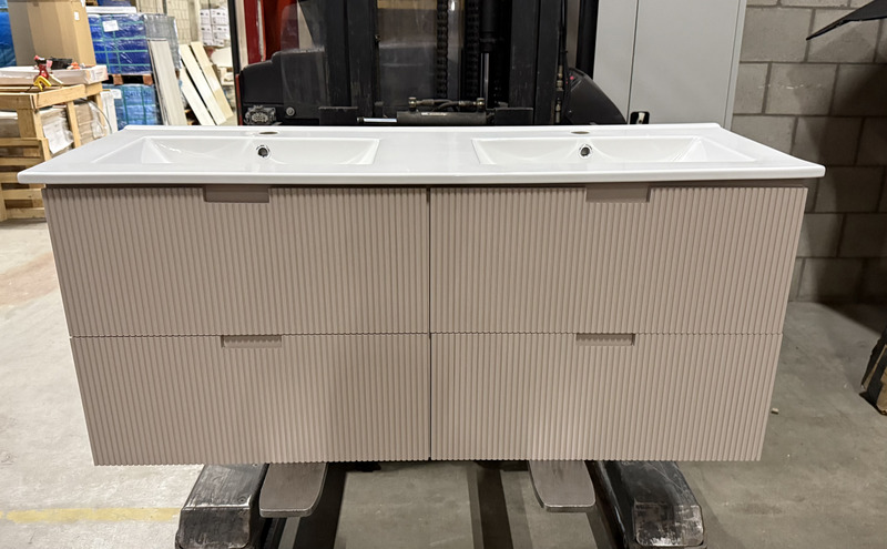 Badkamermeubel 120 cm poederroze