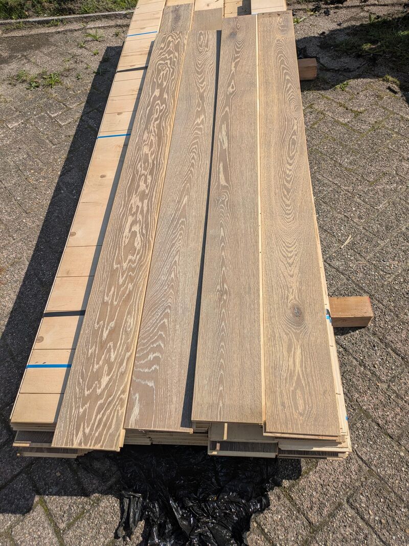 Parketvloer, Eiken | 19.5 m² – foto 2 – kavel bij Onlineveilingmeester, Raalte