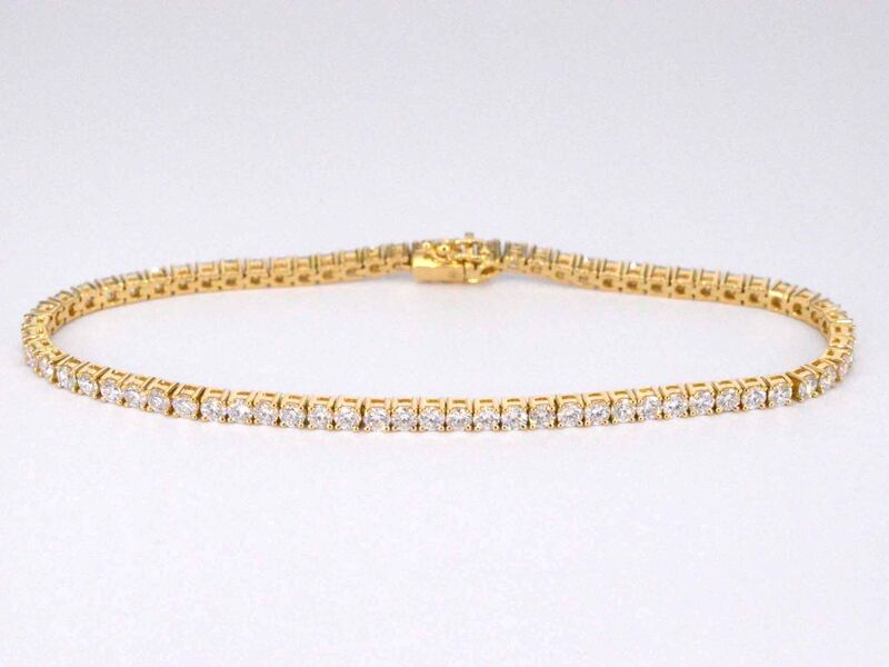 Gouden tennisarmband met 4.00 carat diamanten