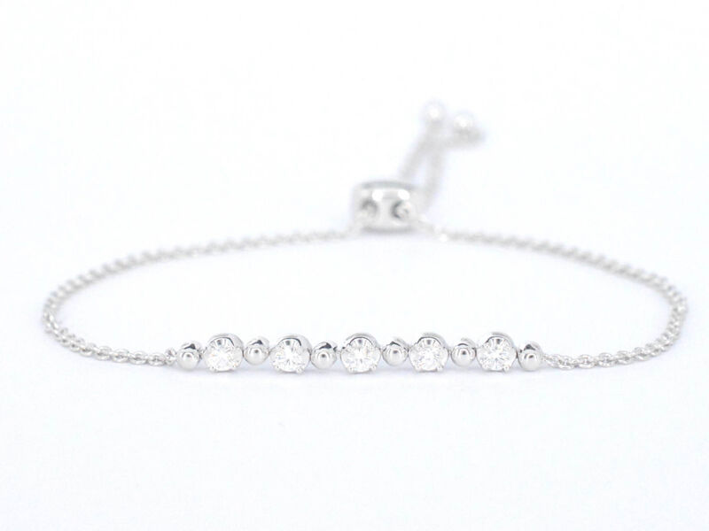 Witgouden armband met natuurlijke diamanten
