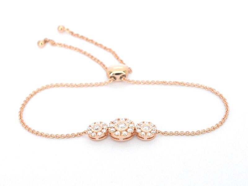 Rosegouden armband met diamanten