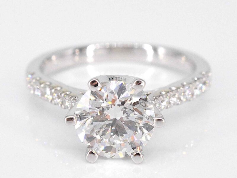 Witgouden ring met een diamant van 1.00 carat