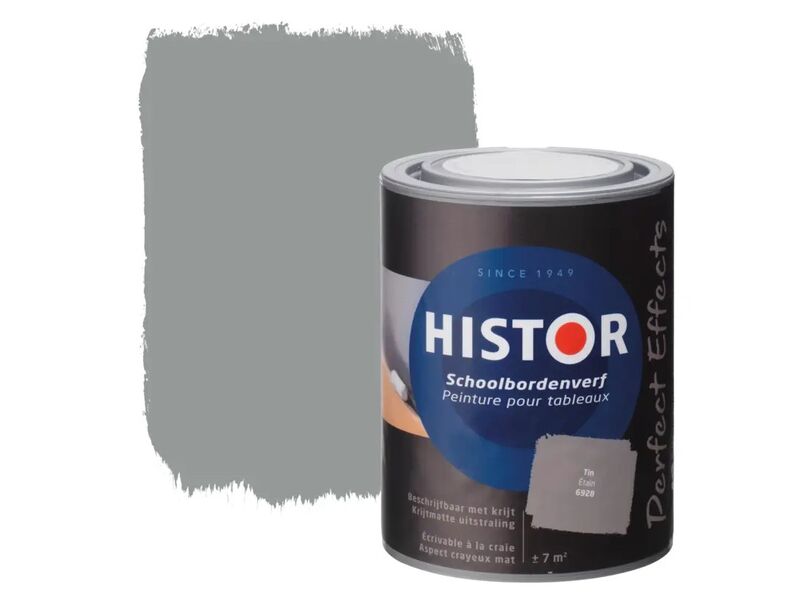 5x Schoolbordverf Histor, perfect effects, tin, 1 liter