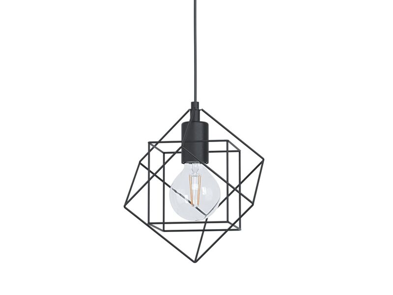 Hanglamp E27 staal 20,5 cm EGLO, straiton, zwart