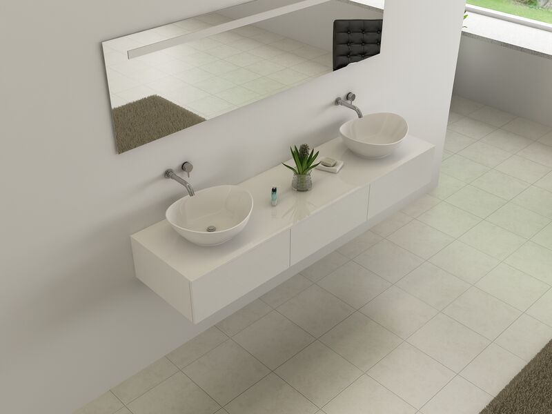 Badkamermeubel Vonato, Compact BL70, Hoogglans wit