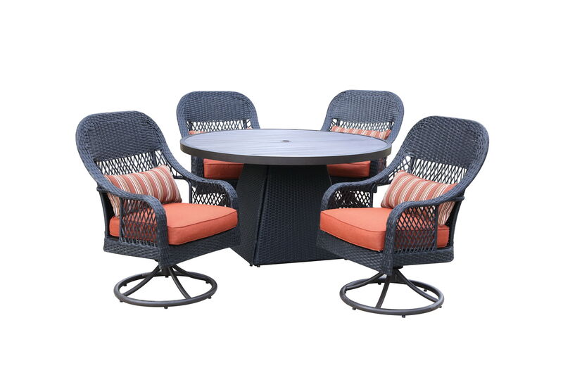 Diningset Vonato, Solaro, Antraciet