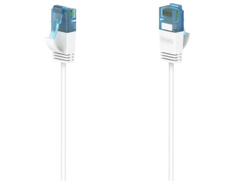 5x Netwerkkabel 10 Gbit/s U/UTP 1,50 M Hama, flexi-slim, cat-6a