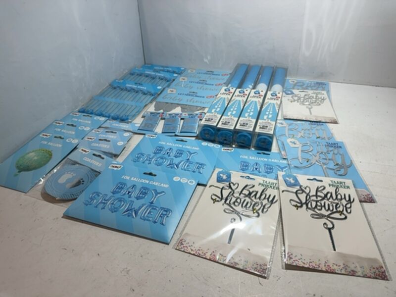 Ca. 29x Baby shower jongen versiering