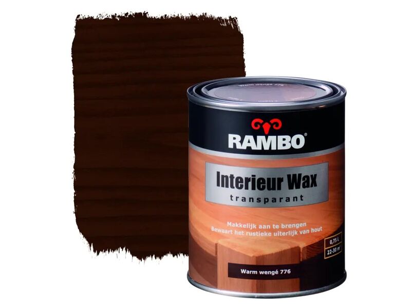 3x Interieur wax Rambo, warm wenge, transparant 750 ml