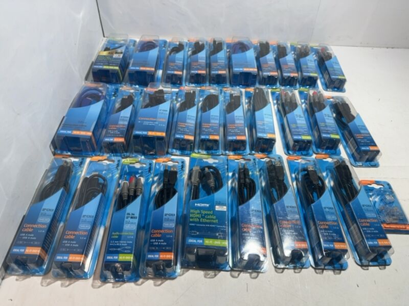 Ca. 30x Diverse kabels Scanpart