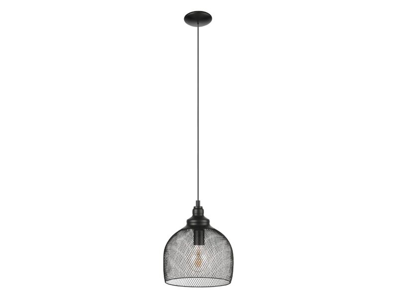 Vintage hanglamp EGLO, straiton, zwart – kavel bij Onlineveilingmeester