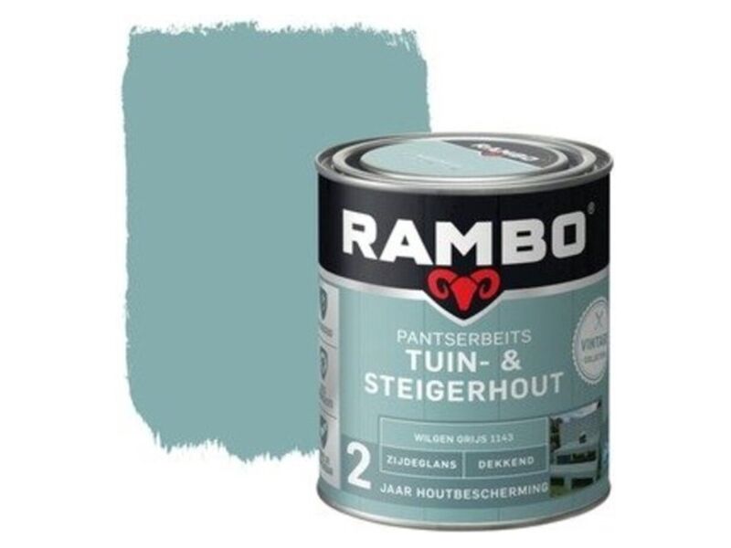 Ca. 12x Pantserbeits tuin & steigerhout Rambo, wilgengrijs (1143), 750 ml