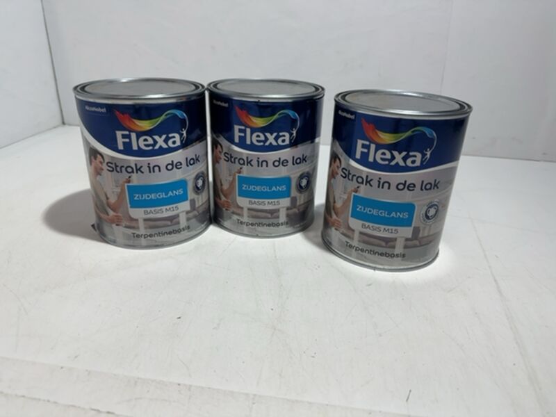 3x Lakverf zijdeglans basis M15 Flexa
