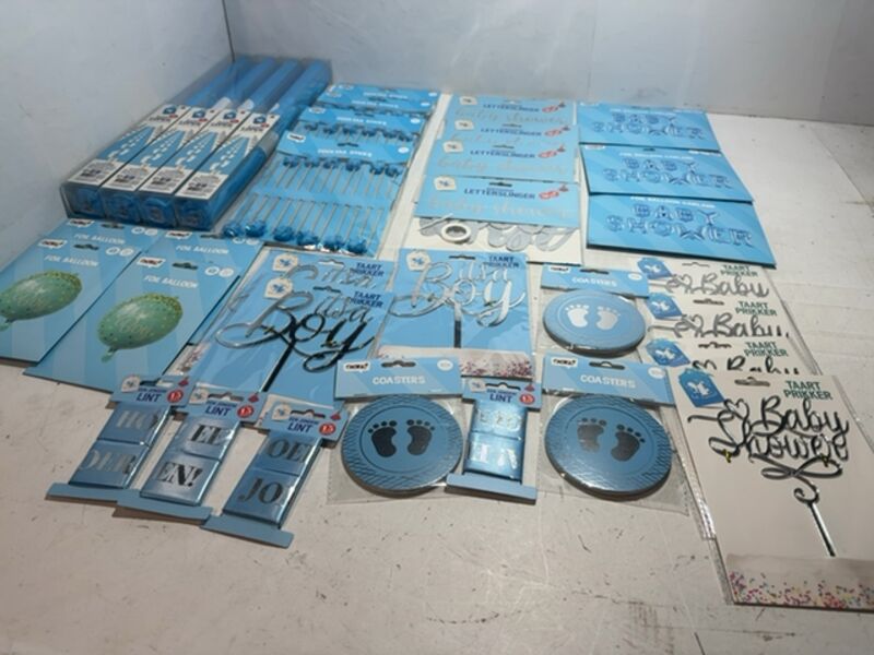 Ca. 33x Babyshower jongen versiering