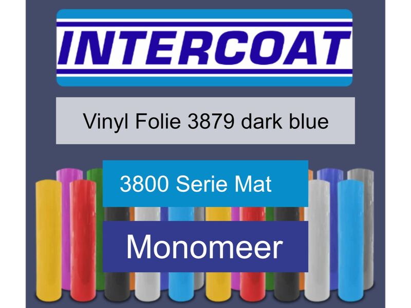 Snijfolie 50m x 61cm Intercoat, 3800 serie mat, 3879 dark blue