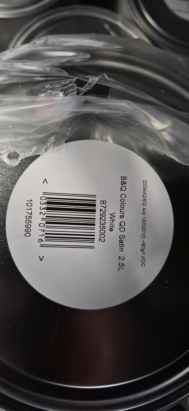 Ca. 25x 2.5 liter blikken verf inclusief palletbox, B & Q Colors, Wit – foto 8 – kavel bij Onlineveilingmeester, Heerenveen