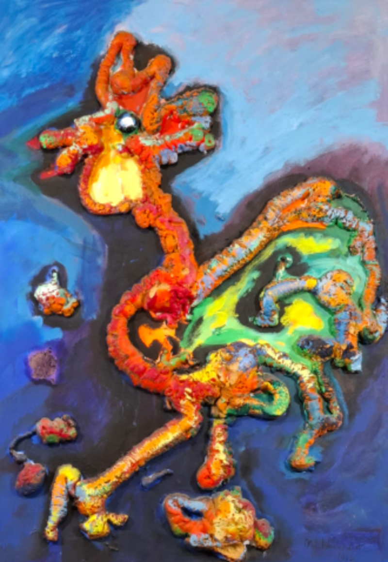 Acryl op doek, Maya Wildevuur, Abstract, 1991