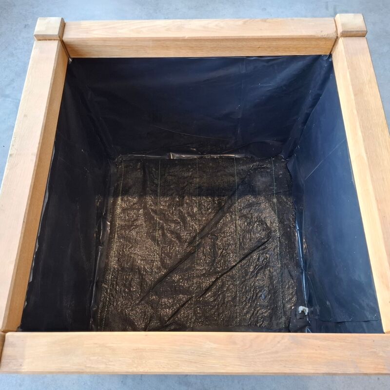 Bloembak, Massief eiken | 80x80x80 cm – foto 3 – kavel bij Onlineveilingmeester, Raalte