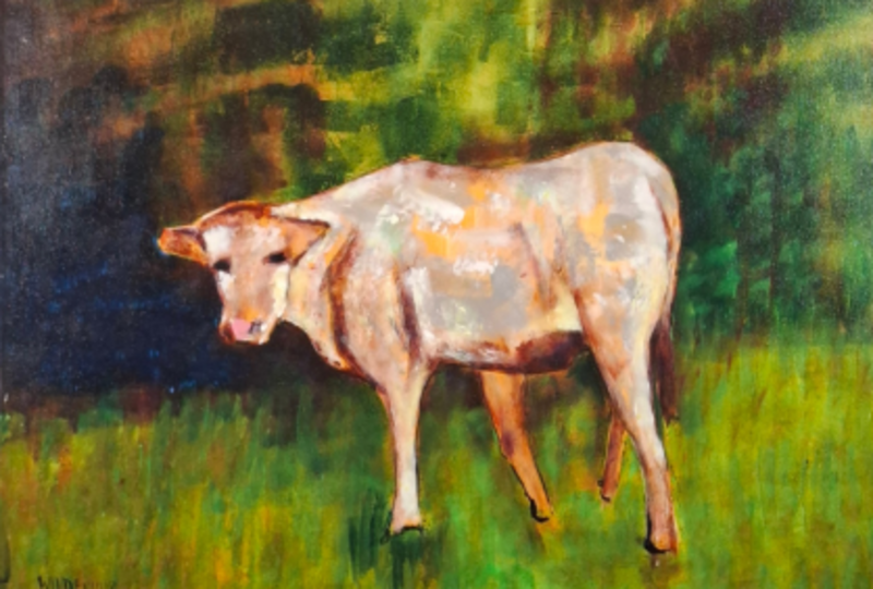 Acryl op doek, Maya Wildevuur, Kalfje