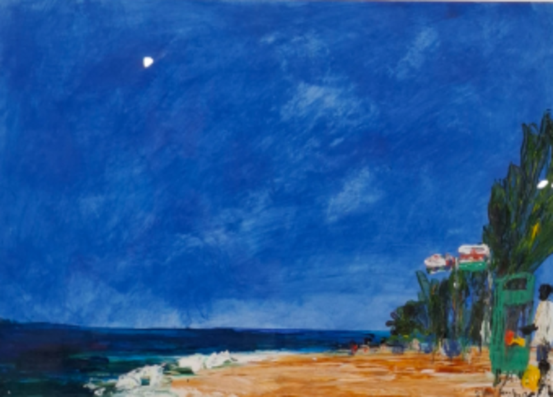 Schilderij, Maya Wildevuur, Palmen