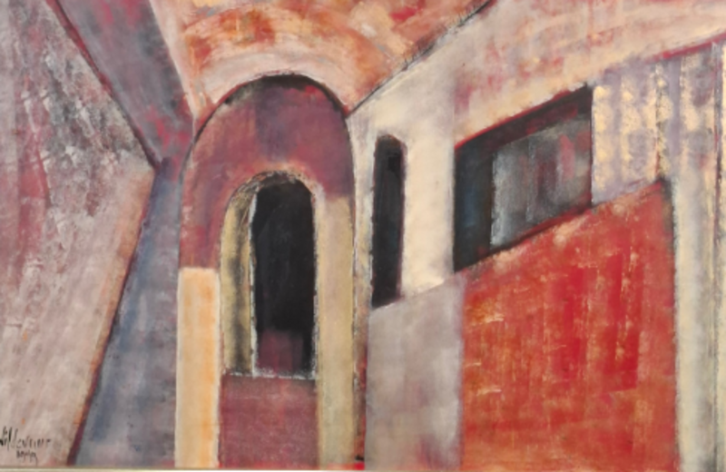 Schilderij, Maya Wildevuur, Poort, 1999