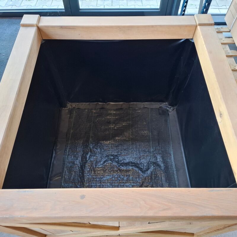 2x Bloembak, Massief eiken | 100x100x95 cm – foto 3 – kavel bij Onlineveilingmeester, Raalte