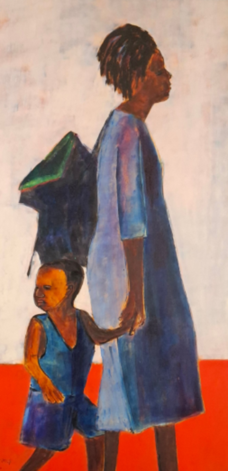 Acryl op doek, Maya Wildevuur, Moeder en kind, 1999