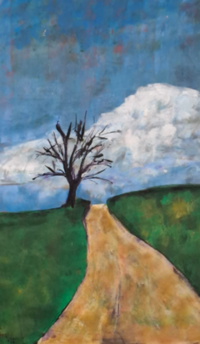 Acryl op doek, Maya Wildevuur, Landschap, 2001