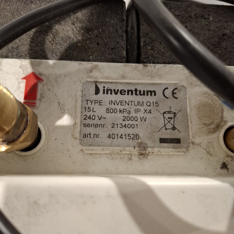 Keukenboiler 15L, Inventum, Q15 – foto 5 – kavel bij Onlineveilingmeester, Heerenveen