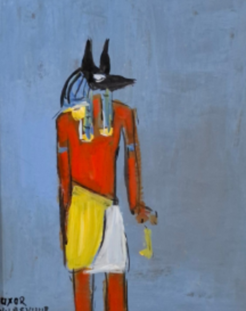 Acryl op karton, Maya Wildevuur, Luxor, 1998