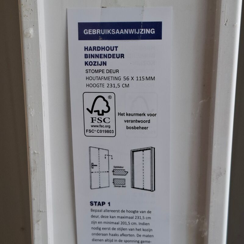 2x Binnendeur kozijn, Sakol, Meranti | Gegrond | Stompe deur – foto 5 – kavel bij Onlineveilingmeester, Raalte