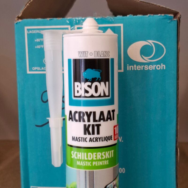 Ca. 12x Acrylaat kit / schilderskit, Bison, 300 ml, Wit – foto 2 – kavel bij Onlineveilingmeester, Raalte