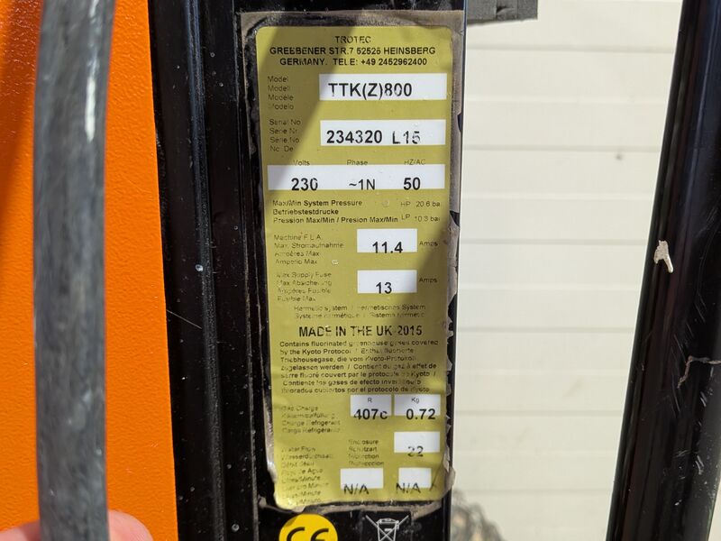 Bouwdroger 150L 230V, Trotec, TTK 800, 2016 – foto 4 – kavel bij Onlineveilingmeester, Heerenveen