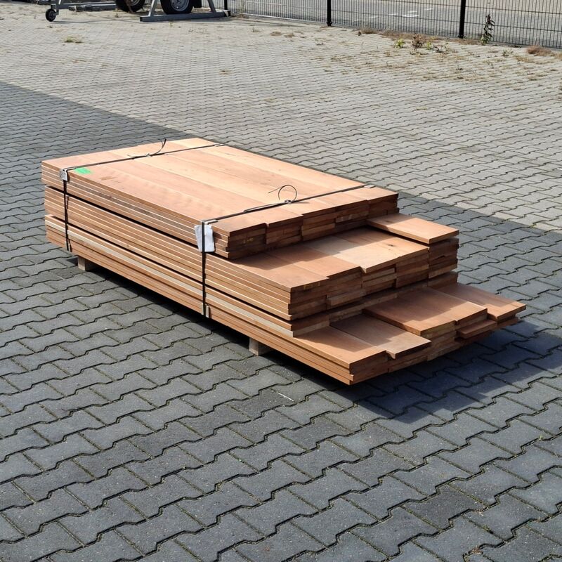 Partij vlonder/gevel planken, Tropisch hardhout | 21x185 mm – foto 3 – kavel bij Onlineveilingmeester, Raalte
