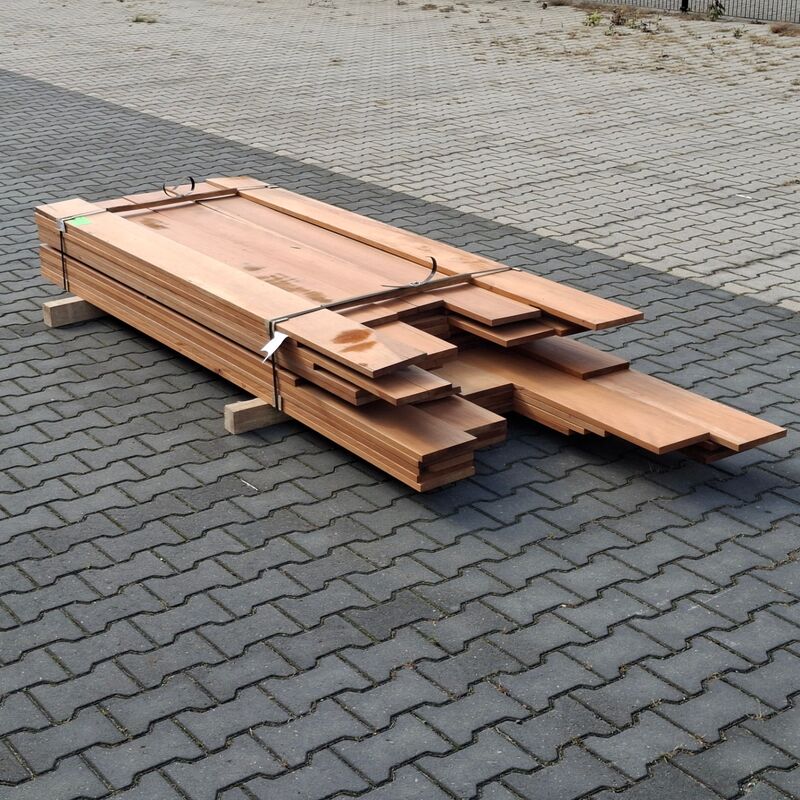 Ca. 46x Vlonder/gevel plank, Tropisch hardhout | 21x185 mm – foto 2 – kavel bij Onlineveilingmeester, Raalte