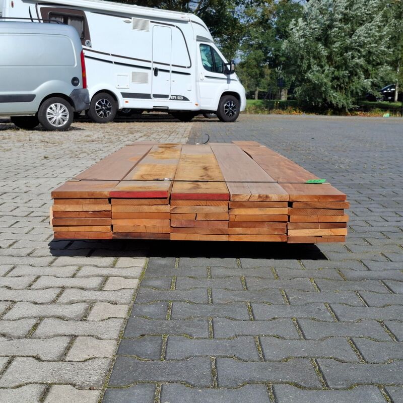 Ca. 34x Vlonder/gevel plank, Tropisch hardhout | 21x185 mm – foto 4 – kavel bij Onlineveilingmeester, Raalte