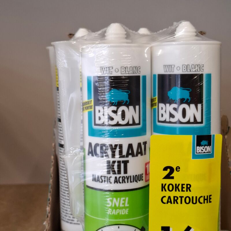 Ca. 12x Acrylaat kit, Bison, 300 ml, Wit – foto 2 – kavel bij Onlineveilingmeester, Raalte