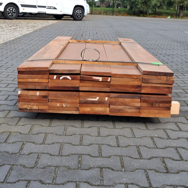 Ca. 46x Vlonder/gevel plank, Tropisch hardhout | 21x185 mm – foto 4 – kavel bij Onlineveilingmeester, Raalte