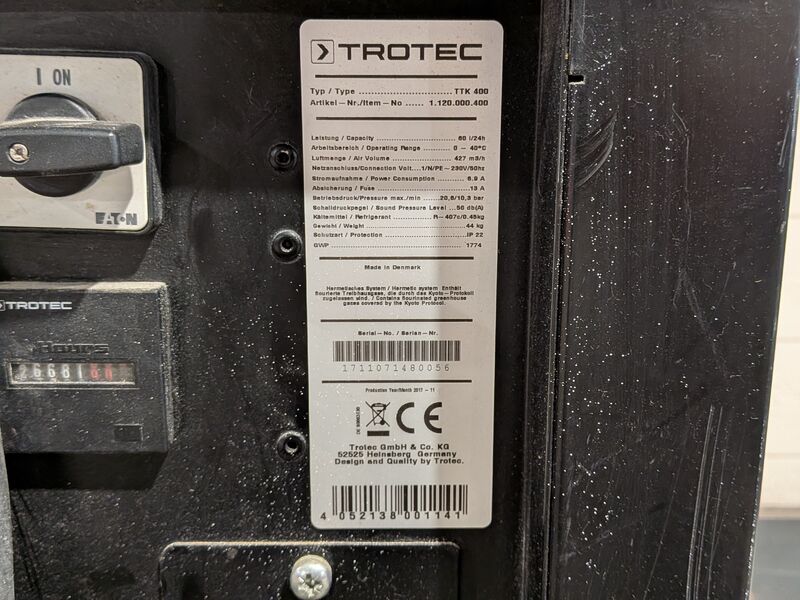 Bouwdroger 75L 230V, Trotec, TTK 400, 2017 – foto 5 – kavel bij Onlineveilingmeester, Heerenveen