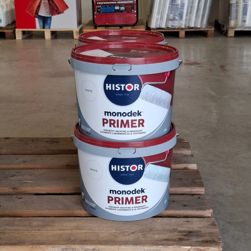 4x 10 liter Primer, Histor, Monodek, Wit – foto 2 – kavel bij Onlineveilingmeester, Raalte