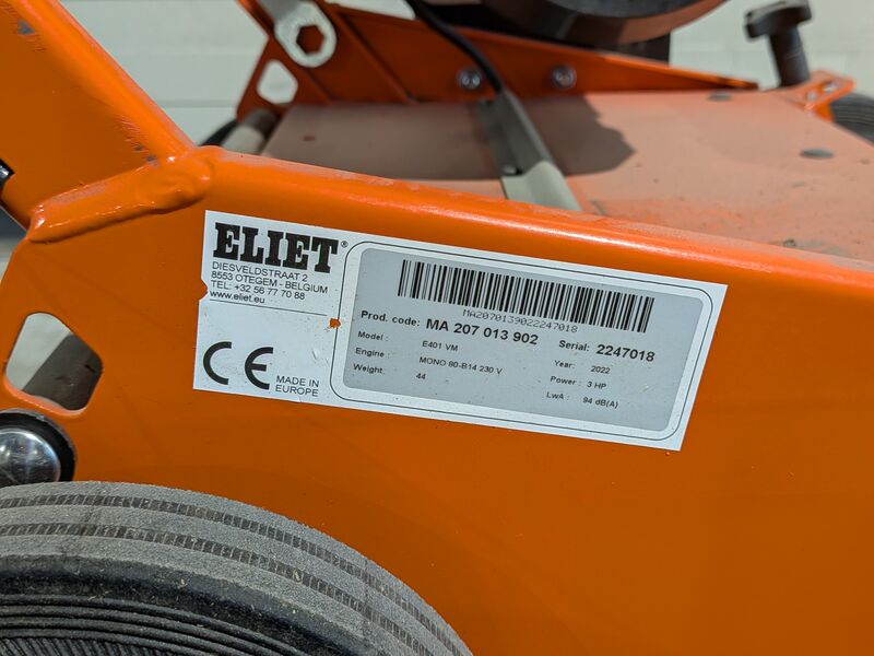 Verticuteermachine - 400mm - 230V, Eliet, E 401 Electric, 2023 – foto 7 – kavel bij Onlineveilingmeester, Heerenveen