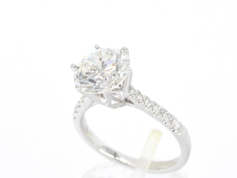 Witgouden ring met een diamant van 3.00 carat – foto 3 – kavel bij Onlineveilingmeester