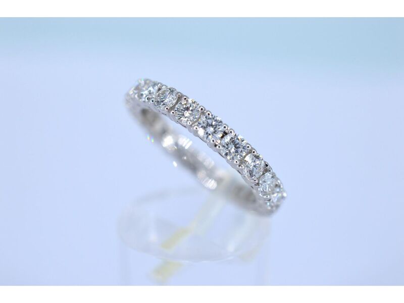 Witgouden alliance ring met diamanten – foto 3 – kavel bij Onlineveilingmeester