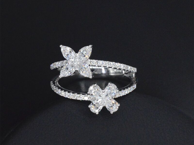 Witgouden ring met diamanten 1.30 carat – kavel bij Onlineveilingmeester