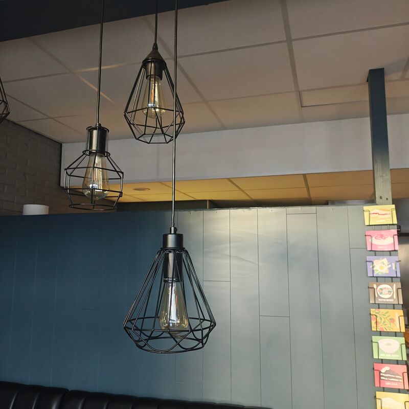 Set van 3 hanglamp, zwart