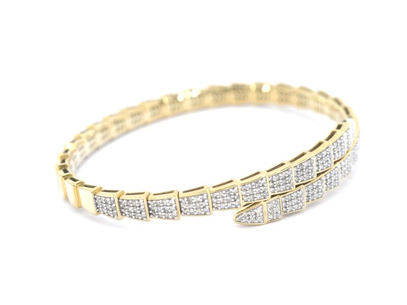Gouden armband van serpent model met natuurlijke diamanten – foto 4 – kavel bij Onlineveilingmeester