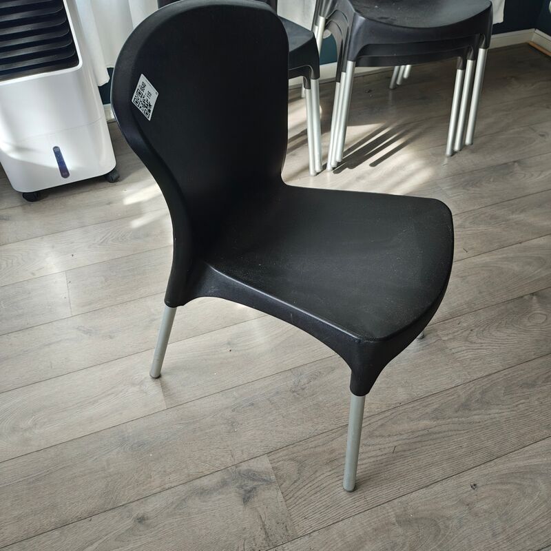 6x Stoelen, zwart