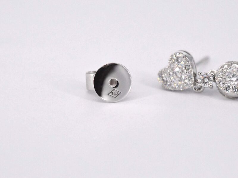 Witgouden diamanten oorhangers met diamanten 1.50 carat – foto 7 – kavel bij Onlineveilingmeester