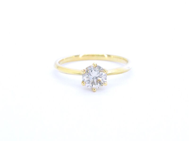 Gouden solitair ring met diamant – foto 6 – kavel bij Onlineveilingmeester